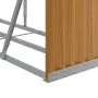Light brown galvanized steel firewood rack 300x45x100 cm by , Firewood bags and holders - Ref: Foro24-364586, Price: 78,65 €,...