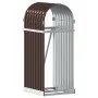 Leñero de acero galvanizado marrón 40x45x100 cm de , Bolsas y soportes de leña - Ref: Foro24-364567, Precio: 49,44 €, Descuen...