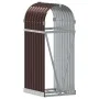 Leñero de acero galvanizado marrón 40x45x100 cm de , Bolsas y soportes de leña - Ref: Foro24-364567, Precio: 49,44 €, Descuen...