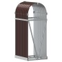 Leñero de acero galvanizado marrón 40x45x100 cm de , Bolsas y soportes de leña - Ref: Foro24-364567, Precio: 50,30 €, Descuen...