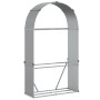 Leñero de acero galvanizado gris claro 120x45x210 cm de , Bolsas y soportes de leña - Ref: Foro24-364552, Precio: 61,01 €, De...