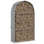 Leñero de acero galvanizado gris claro 120x45x210 cm de , Bolsas y soportes de leña - Ref: Foro24-364552, Precio: 61,01 €, De...