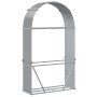 Leñero de acero galvanizado gris claro 120x45x210 cm de , Bolsas y soportes de leña - Ref: Foro24-364552, Precio: 61,01 €, De...