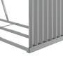 Leñero de acero galvanizado gris claro 120x45x210 cm de , Bolsas y soportes de leña - Ref: Foro24-364552, Precio: 61,01 €, De...