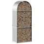 Leñero de acero galvanizado plateado 80x45x190 cm de , Bolsas y soportes de leña - Ref: Foro24-364590, Precio: 56,76 €, Descu...