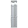 Leñero de acero galvanizado plateado 80x45x190 cm de , Bolsas y soportes de leña - Ref: Foro24-364590, Precio: 56,76 €, Descu...