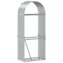 Galvanized silver steel firewood rack 80x45x190 cm by , Firewood bags and holders - Ref: Foro24-364590, Price: 56,05 €, Disco...