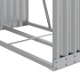 Leñero de acero galvanizado plateado 80x45x190 cm