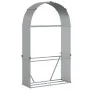 Leñero de acero galvanizado plateado 120x45x210 cm de , Bolsas y soportes de leña - Ref: Foro24-364592, Precio: 61,83 €, Desc...