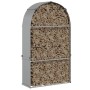 Holzhalter aus verzinktem Stahl in Silber 120x45x210 cm von , Brennholztaschen und -halter - Ref: Foro24-364592, Preis: 62,61...