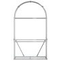 Holzhalter aus verzinktem Stahl in Silber 120x45x210 cm von , Brennholztaschen und -halter - Ref: Foro24-364592, Preis: 62,61...