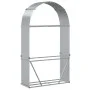 Leñero de acero galvanizado plateado 120x45x210 cm de , Bolsas y soportes de leña - Ref: Foro24-364592, Precio: 61,83 €, Desc...