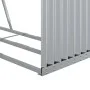 Leñero de acero galvanizado plateado 120x45x210 cm de , Bolsas y soportes de leña - Ref: Foro24-364592, Precio: 61,83 €, Desc...