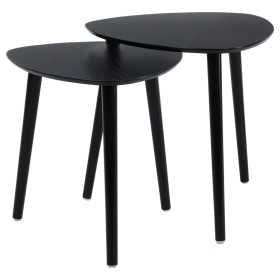 Home&Styling Juego de mesas auxiliares 2 piezas negro