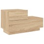 Mesita de noche con luces LED roble Sonoma 70x36x40,5 cm de , Mesitas de noche - Ref: Foro24-836779, Precio: 62,65 €, Descuen...