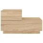 Bedside table with Sonoma oak LED lights 70x36x40.5 cm by , Nightstands - Ref: Foro24-836779, Price: 66,78 €, Discount: %