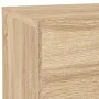 Bedside table with Sonoma oak LED lights 70x36x40.5 cm by , Nightstands - Ref: Foro24-836779, Price: 66,78 €, Discount: %