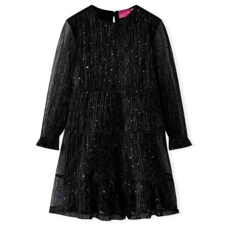 Langarm-Kinderkleid schwarz 128 von , Kinderkleider - Ref: Foro24-14885, Preis: 15,92 €, Rabatt: %