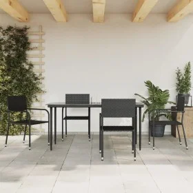 5-teiliges Garten-Ess-Set aus schwarzem synthetischem Rattan von , Gartensets - Ref: Foro24-3156758, Preis: 231,98 €, Rabatt: %
