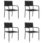 5-teiliges Garten-Ess-Set aus schwarzem synthetischem Rattan von , Gartensets - Ref: Foro24-3156758, Preis: 232,15 €, Rabatt: %