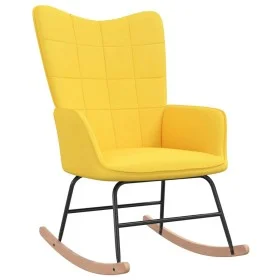 Senfgelber Schaukelstuhl aus Stoff von , Schaukelstühle - Ref: Foro24-328014, Preis: 117,47 €, Rabatt: %