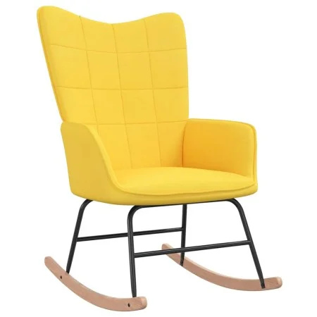 Mustard yellow fabric rocking chair by , Rocking chairs - Ref: Foro24-328014, Price: 117,47 €, Discount: %
