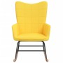 Silla mecedora de tela amarillo mostaza de , Mecedoras - Ref: Foro24-328014, Precio: 119,08 €, Descuento: %
