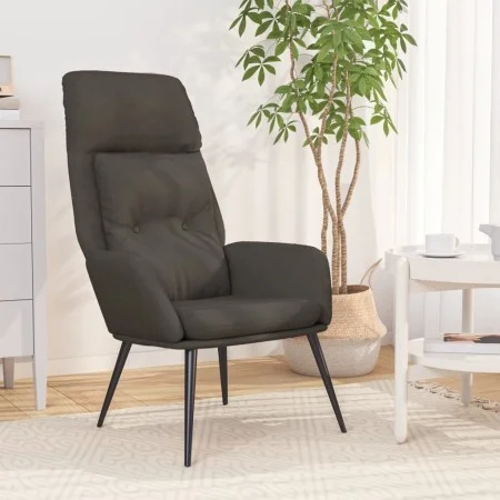Sillón de relax de piel de ante sintética gris oscuro de , Sillones - Ref: Foro24-341282, Precio: 94,88 €, Descuento: %