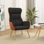 Black fabric and PVC relaxation armchair by , Armchairs - Ref: Foro24-341307, Price: 105,05 €, Discount: %