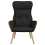 Black fabric and PVC relaxation armchair by , Armchairs - Ref: Foro24-341307, Price: 105,05 €, Discount: %