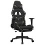 Gaming-Stuhl mit Massage-Fußstütze aus schwarzem Camouflage-Kunstleder von , Gaming-Stühle - Ref: Foro24-345444, Preis: 127,8...