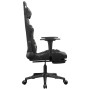 Gaming-Stuhl mit Massage-Fußstütze aus schwarzem Camouflage-Kunstleder von , Gaming-Stühle - Ref: Foro24-345444, Preis: 127,8...