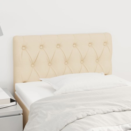 Kopfteil aus cremefarbenem Stoff, 80 x 7 x 78/88 cm von , Kopf- und Fußteile - Ref: Foro24-346303, Preis: 44,44 €, Rabatt: %