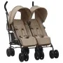 Taupe gray steel twin cart by vidaXL, Baby strollers - Ref: Foro24-10237, Price: 208,37 €, Discount: %