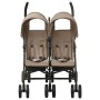 Taupe gray steel twin cart by vidaXL, Baby strollers - Ref: Foro24-10237, Price: 195,17 €, Discount: %