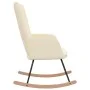 Cremefarbener Schaukelstuhl aus Stoff von , Schaukelstühle - Ref: Foro24-328009, Preis: 117,15 €, Rabatt: %
