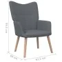 Dark Gray Fabric Relaxation Chair with Footrest by , Armchairs - Ref: Foro24-327931, Price: 140,87 €, Discount: %