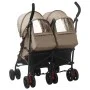 Taupe gray steel twin cart by vidaXL, Baby strollers - Ref: Foro24-10237, Price: 208,37 €, Discount: %