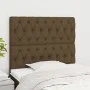 Headboards 2 units of dark brown fabric 100x7x78/88 cm by , Headboards and footboards - Ref: Foro24-3116661, Price: 92,01 €, ...