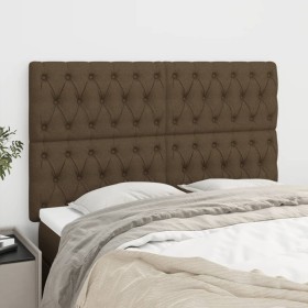 Kopfteile 4 Einheiten aus dunkelbraunem Stoff 80x7x78/88 cm von , Kopf- und Fußteile - Ref: Foro24-3116677, Preis: 153,69 €, ...