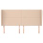 Headboard with ears cappuccino synthetic leather 183x23x118/128 cm by , Headboards and footboards - Ref: Foro24-3117783, Pric...