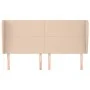 Headboard with ears cappuccino synthetic leather 183x23x118/128 cm by , Headboards and footboards - Ref: Foro24-3117783, Pric...