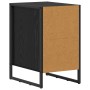 Mesa de Noche 2 pcs Roble Negro 39.5 x 30 x 50 cm