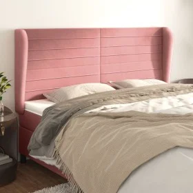 Headboard with pink velvet ears 163x23x118/128 cm by , Headboards and footboards - Ref: Foro24-3118155, Price: 121,02 €, Disc...