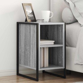 Mesa de Noche 2 pcs Gris Sonoma 39.5 x 30 x 50 cm en Mesitas de noche | Comprar online en Foro24