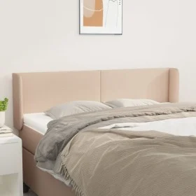 Cappuccino synthetic leather headboard 147x16x78/88 cm by , Headboards and footboards - Ref: Foro24-3118583, Price: 60,29 €, ...