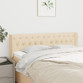 Kopfteil aus cremefarbenem Stoff, 147 x 16 x 78/88 cm von , Kopf- und Fußteile - Ref: Foro24-3119107, Preis: 85,96 €, Rabatt: %