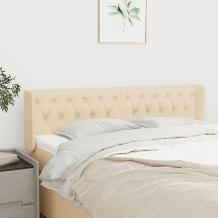Cream fabric headboard 147x16x78/88 cm by , Headboards and footboards - Ref: Foro24-3119107, Price: 84,71 €, Discount: %