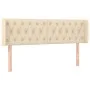 Cream fabric headboard 147x16x78/88 cm by , Headboards and footboards - Ref: Foro24-3119107, Price: 84,71 €, Discount: %