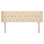 Cream fabric headboard 147x16x78/88 cm by , Headboards and footboards - Ref: Foro24-3119107, Price: 84,71 €, Discount: %
